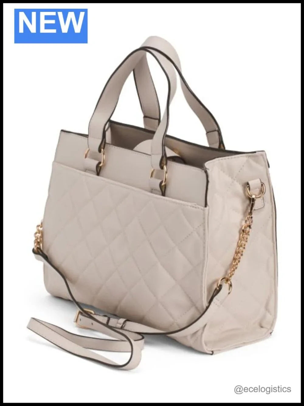 Juicy Couture Faux Leather Tote Quilted Satchel Crossbody